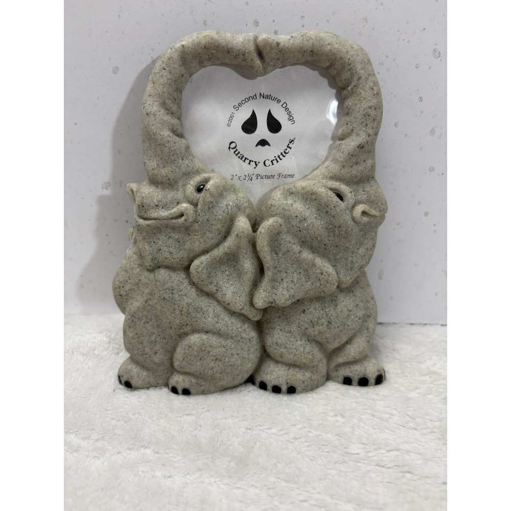 Quarry Critters 2x 2 3/4 Elephants Picture‎ Frame by Second Nature Design 2001